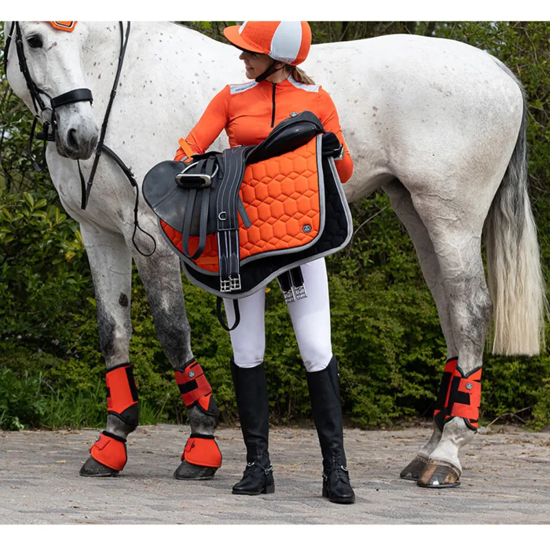QHP Eventing boots front leg technical - Orange-2